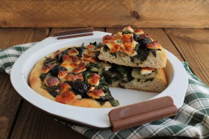 Focaccia aux blettes, fromage et olives sans gluten - La Cassata Celiaca