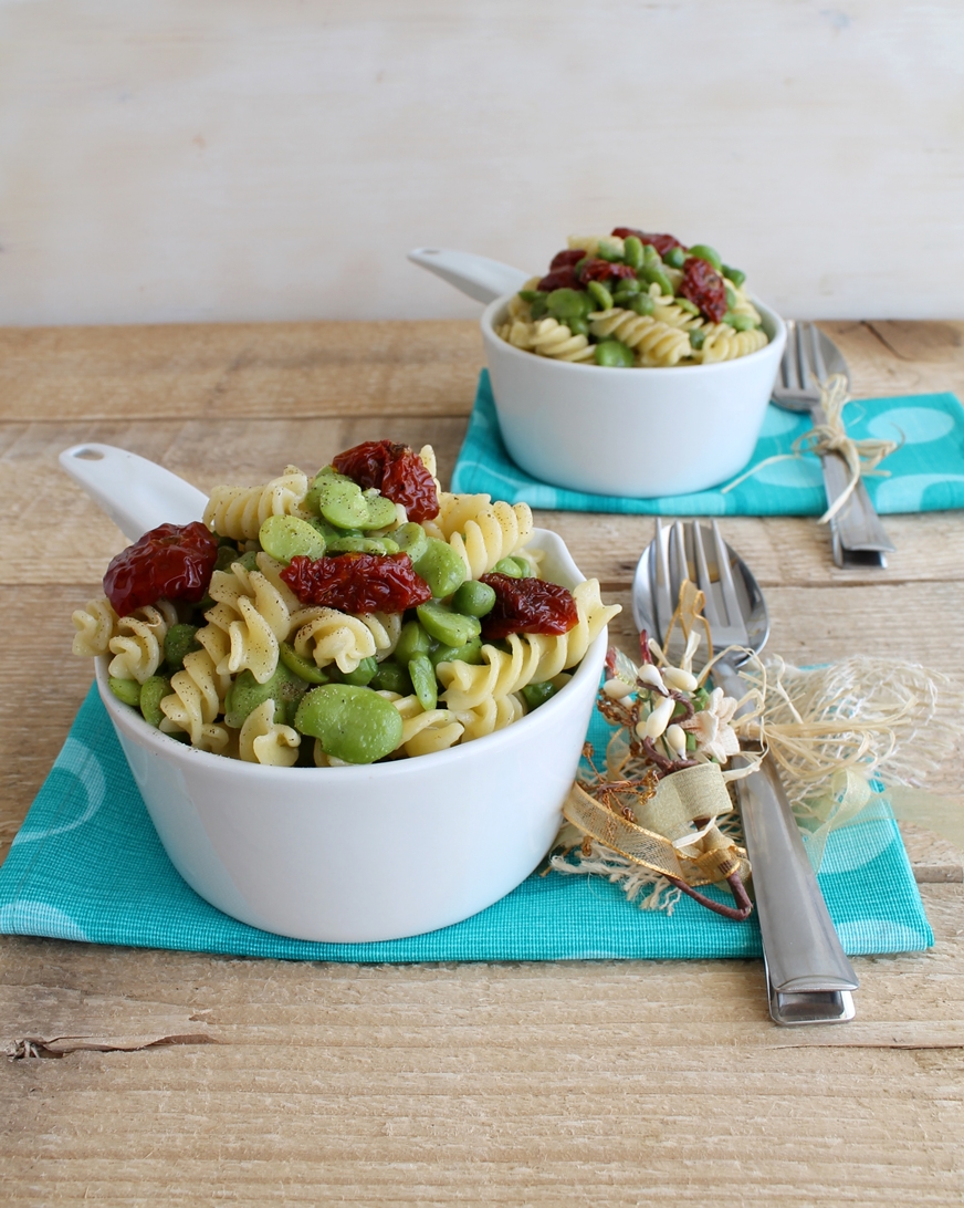 Pasta con pisellini e favette senza glutine - La Cassata Celiaca