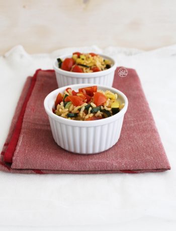 Salade chaude de riz et courgettes- La Cassata Celiaca