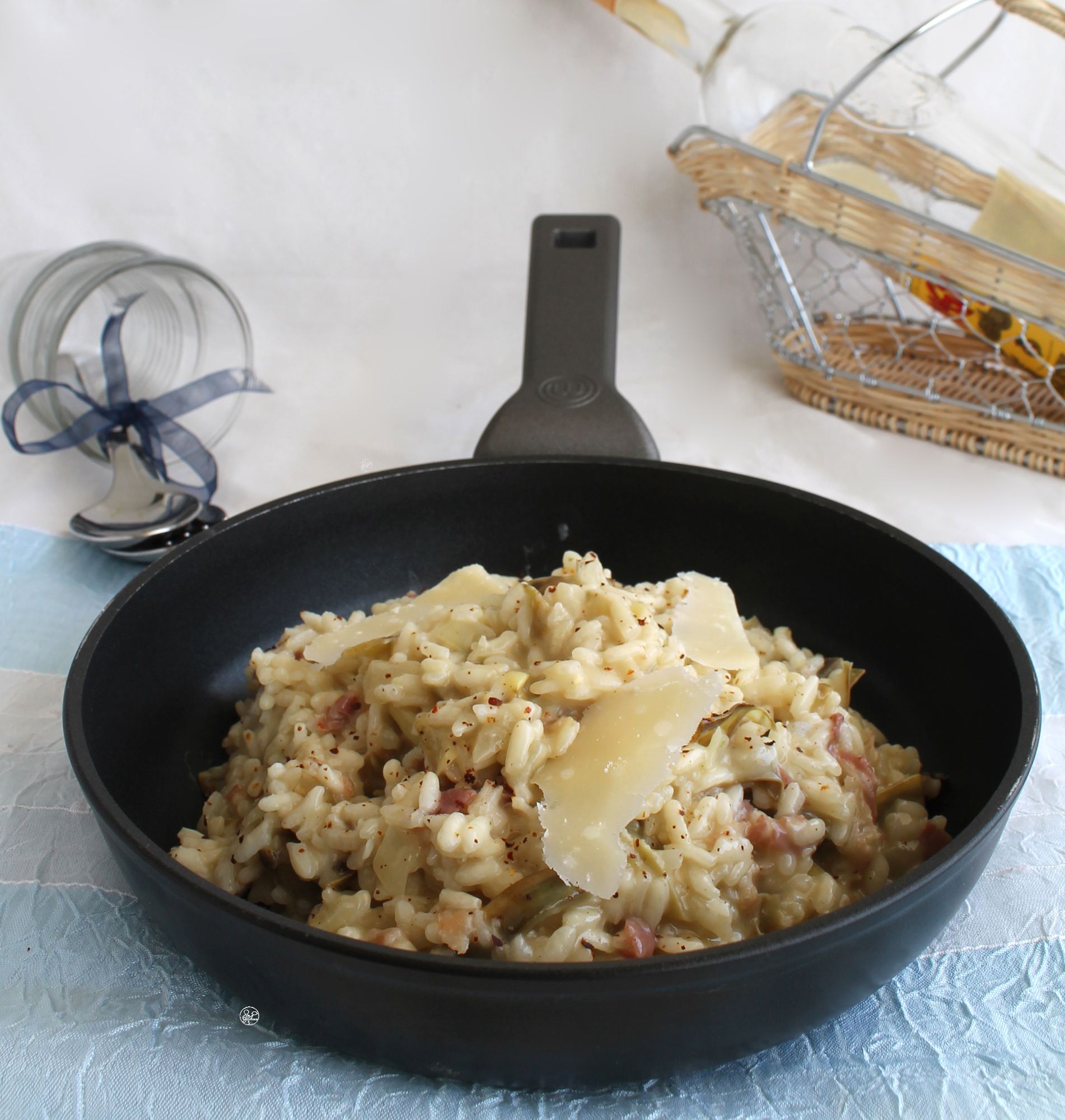 Risotto aux artichauts et bacon sans gluten - La Cassata Celiaca