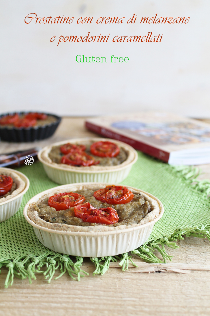 Mini tartes avec crème d'aubergines et tomates confites - La Cassata Celiaca