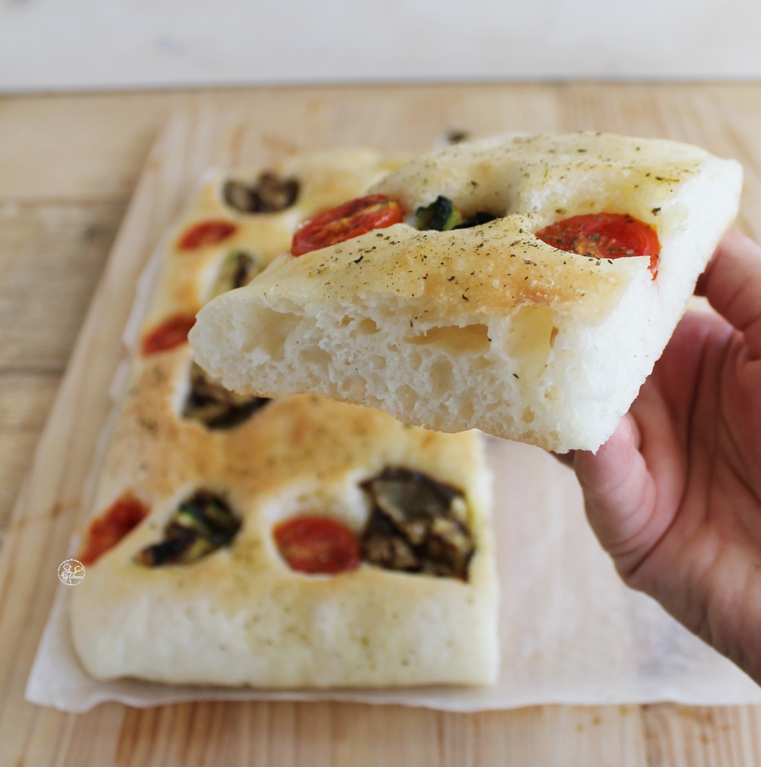 Focaccia aux légumes grillés sans gluten - La Cassata Celiaca