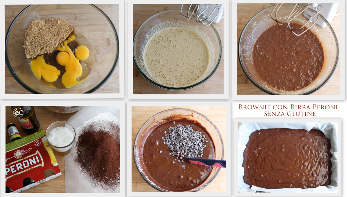 Brownie alla birra Peroni senza glutine - La Cassata Celiaca