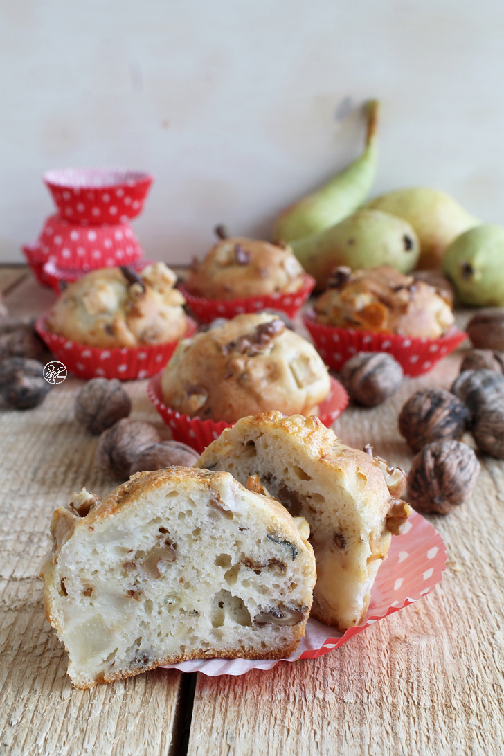 Muffins avec poires et roquefort sans gluten - La Cassata Celiaca