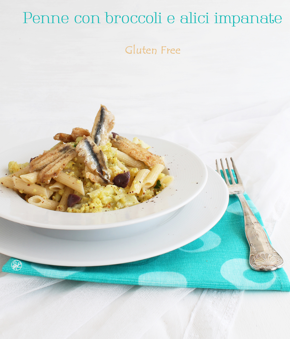 Penne rigate con broccoli e alici impanate - La Cassata Celiaca Penne rigate con broccoli e alici impanate - La Cassata Celiaca