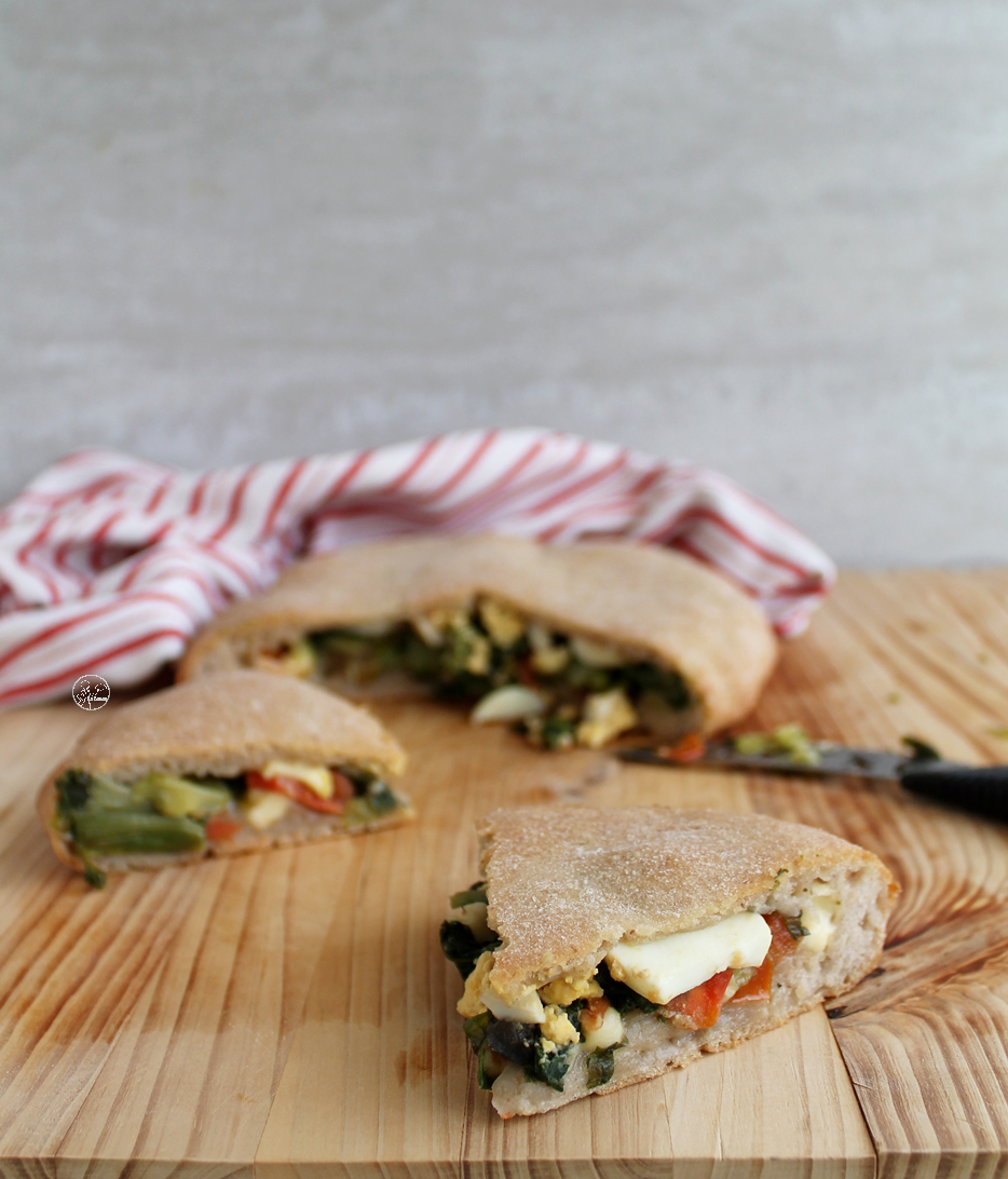 Focaccia fourrée aux légumes sans gluten - La Cassata Celiaca