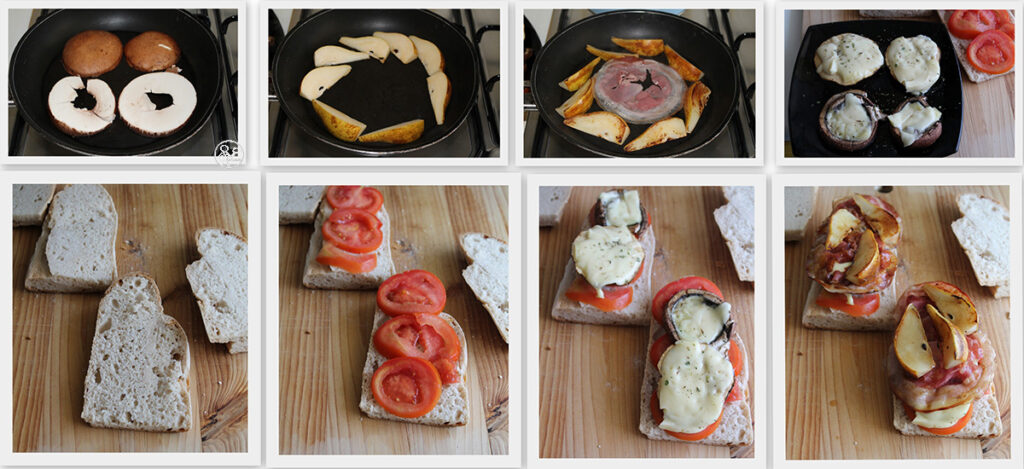 Panino con funghi, pancetta e pere gluten free - La Cassata Celiaca