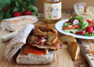 Panino con funghi, pancetta e pere gluten free - La Cassata Celiaca