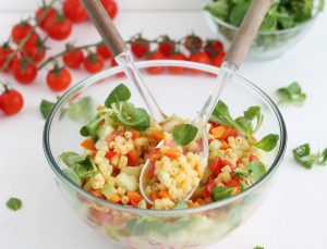 Insalata di tubettini con dadolata di verdure senza glutine - La Cassata Celiaca