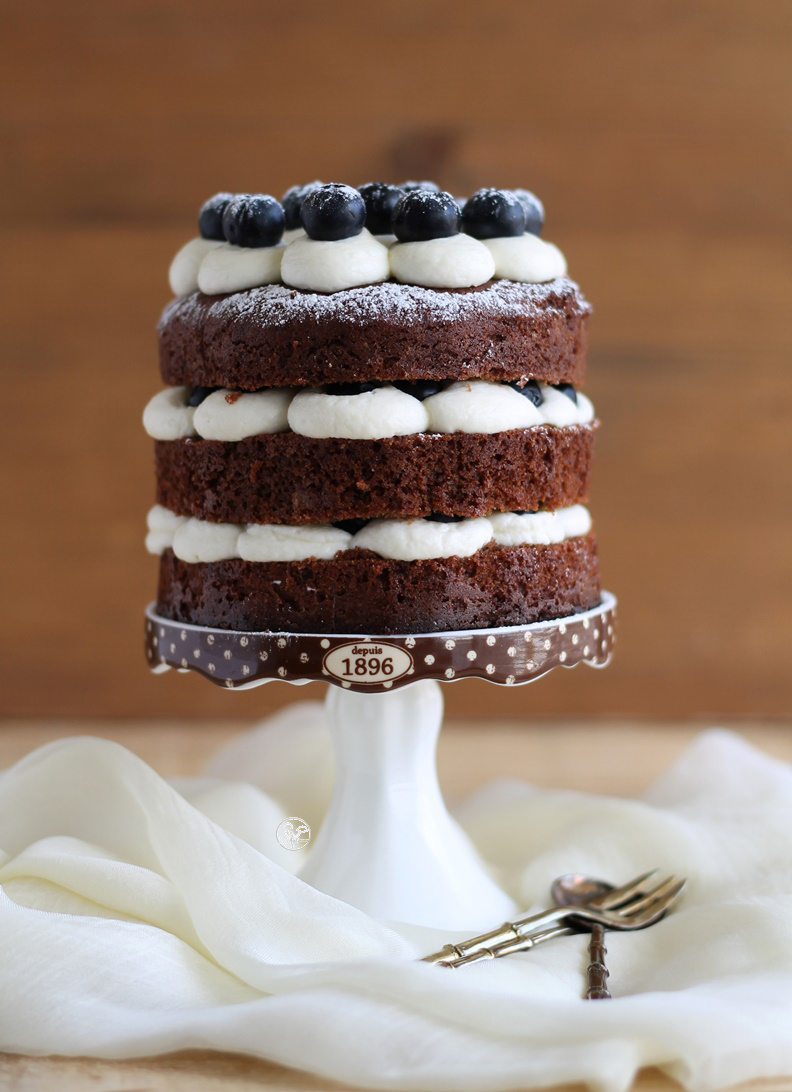 Naked cake aux myrtilles sans gluten - La Cassata Celiaca