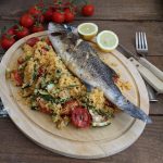 Spigola e cous cous con verdure senza glutine - La Cassata Celiaca