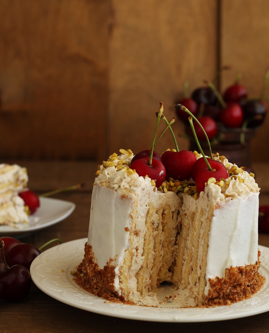 Gâteau avec amaretti et cerises sans gluten - La Cassata Celiaca