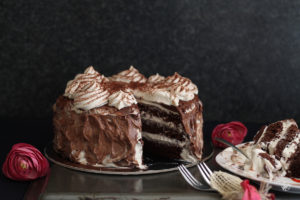 Cake au cacao et camy cream au café - La Cassata Celiaca