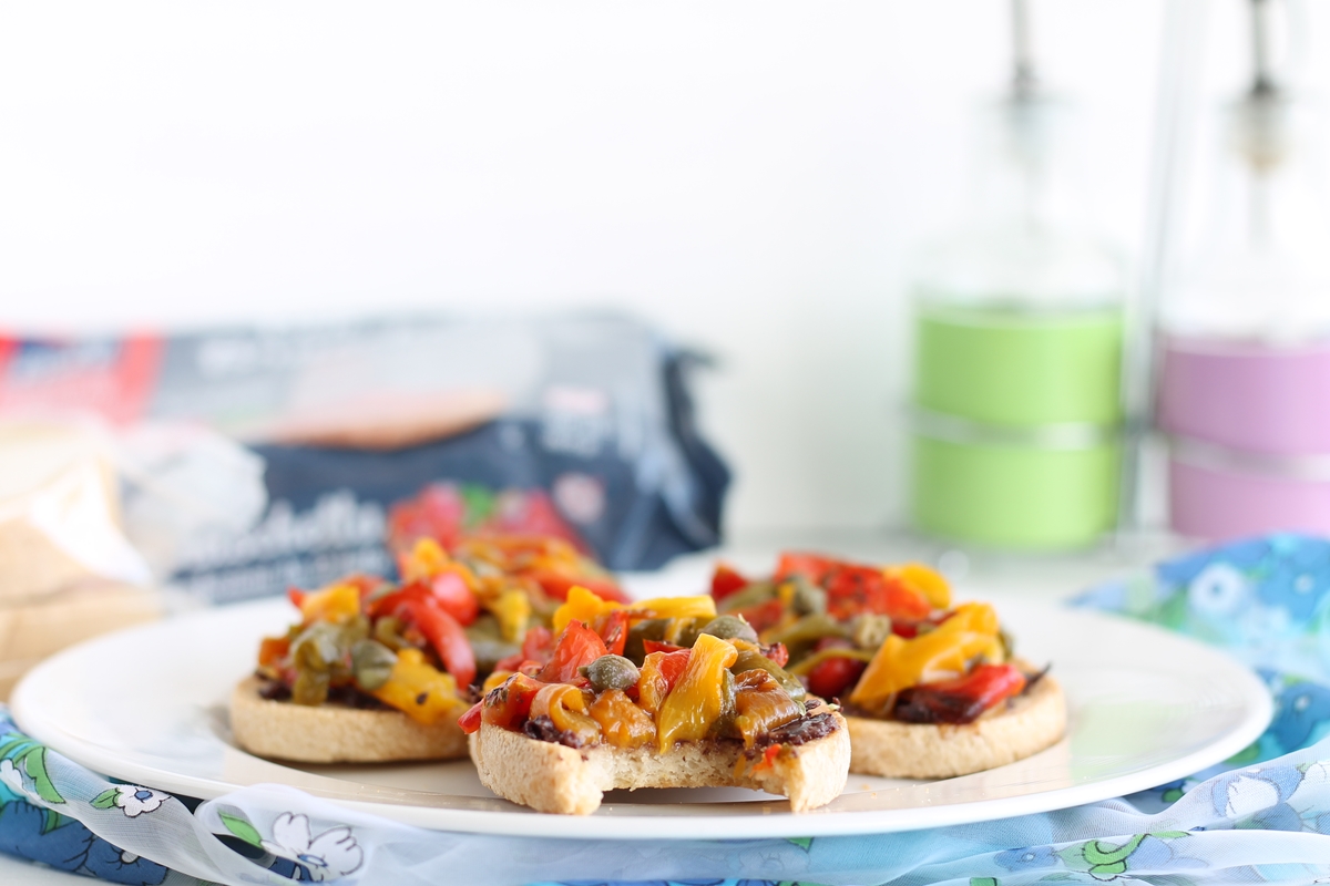 Bruschetta ai peperoni senza glutine e senza lattosio - La Cassata Celiaca