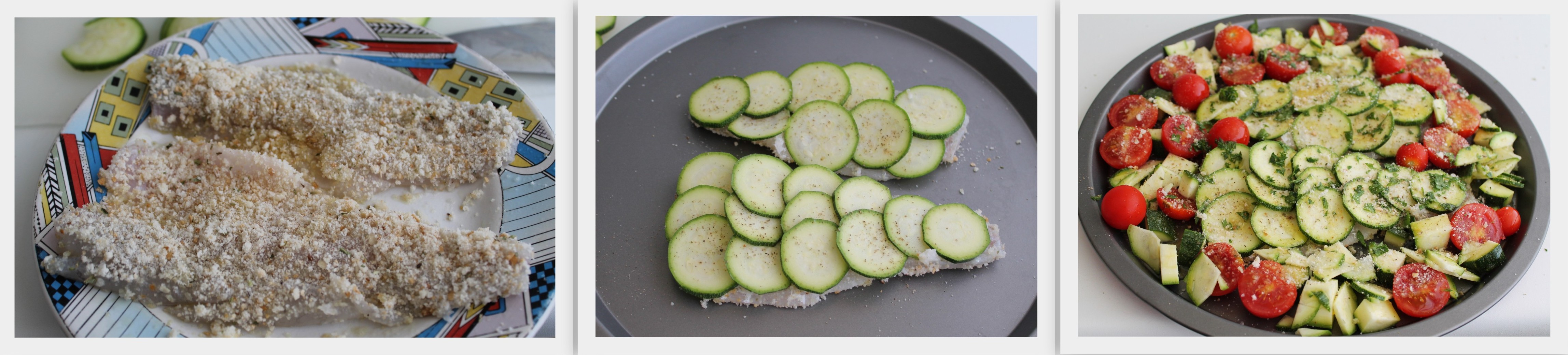 Filet de loup de mer aux tomates et courgettes - La Cassata Celiaca