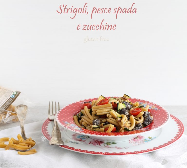 Pâtes sans gluten ni lactose avec espadon et courgettes - La Cassata Celiaca