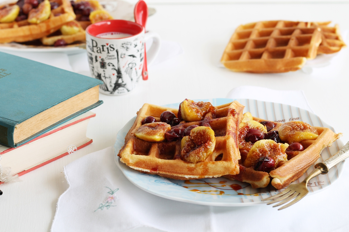 Waffel sans gluten avec figues et raisin - La Cassata Celiaca