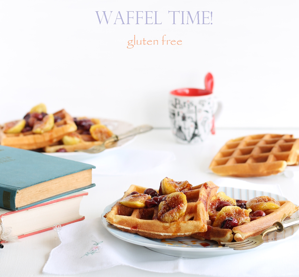 Waffel sans gluten avec figues et raisin - La Cassata Celiaca