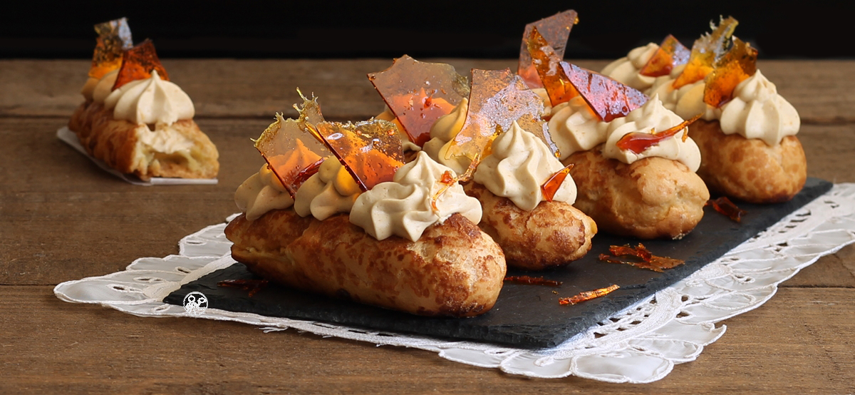 Eclair au caramel de Biasetto mais sans gluten - La Cassata Celiaca Eclair au caramel de Biasetto mais sans gluten - La Cassata Celiaca