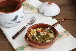 Soupe de potiron et blettes avec les pâtes sans gluten - La Cassata Celiaca