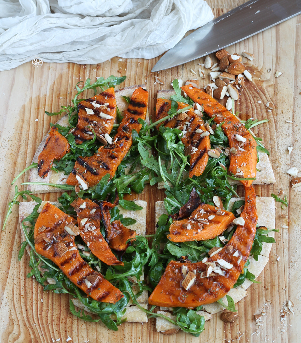 Bruschette di pizza senza glutine con rucola e zucca - La Cassata Celiaca