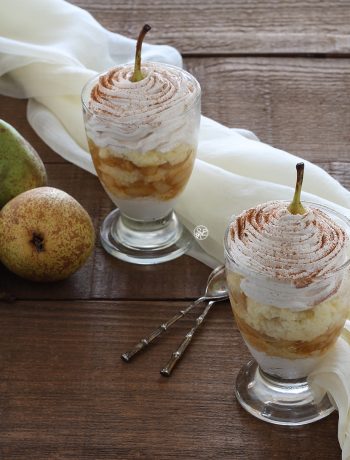 Verrines de crème à la cannelle et poires sans gluten - La Cassata Celiaca