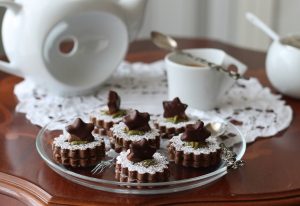 Sablés à la noix de coco et cacao avec purée de pistaches sans gluten - La Cassata Celiaca