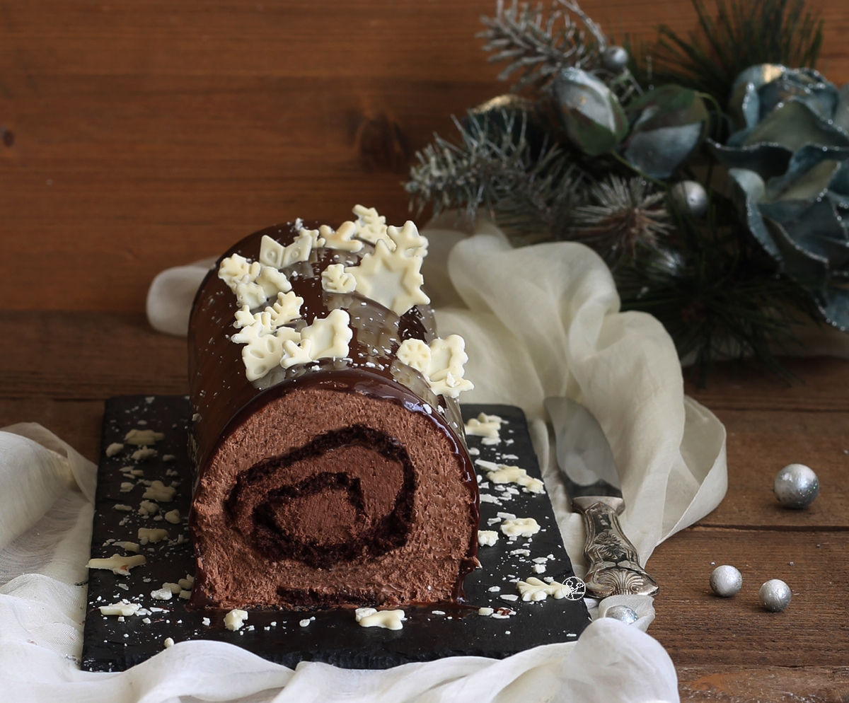 Tronchetto al doppio cioccolato senza glutine - La Cassata Celiaca