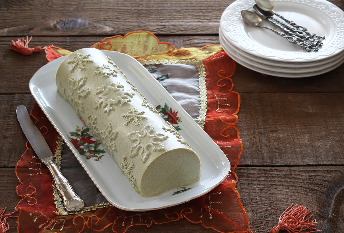 Tronchetto pistacchio e cioccolato senza glutine - La Cassata Celiaca