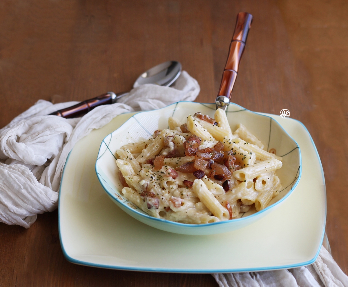 Pennettes avec pecorino et guanciale, sans gluten - La Cassata Celiaca
