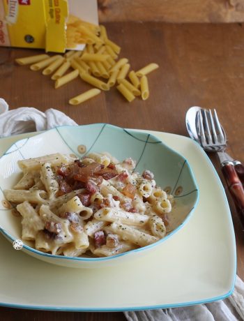 Pennettes avec pecorino et guanciale, sans gluten - La Cassata Celiaca