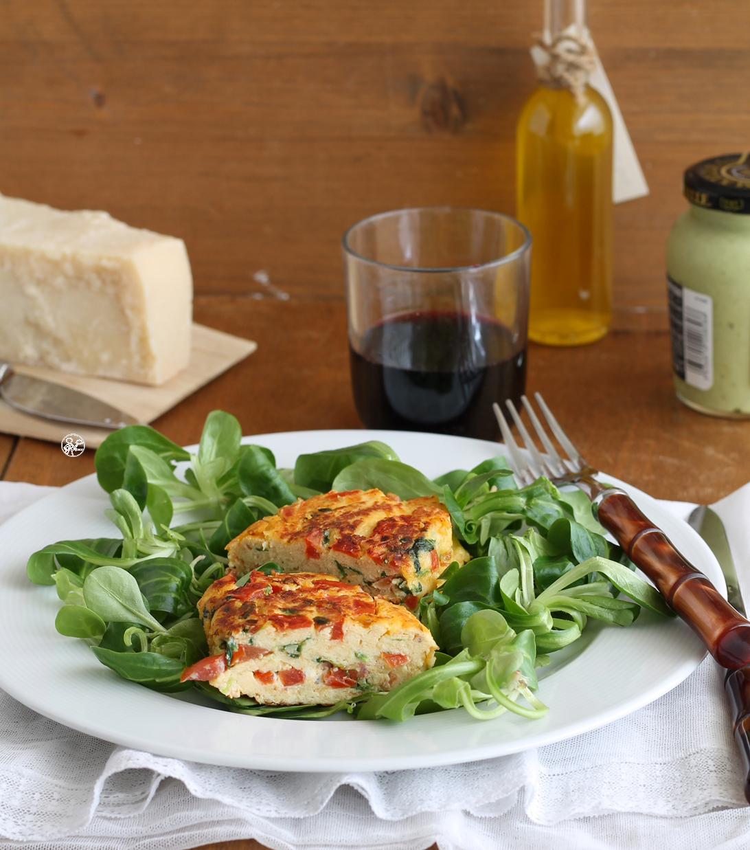 Frittata sicilienne avec tomates et basilic - La Cassata Celiaca