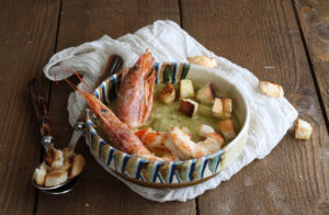 Velouté de petits pois et crevettes - La Cassata Celiaca