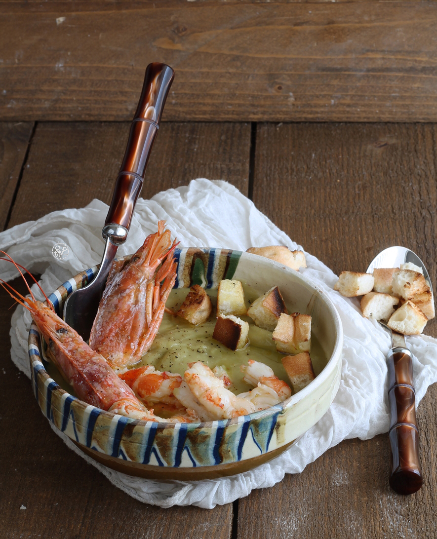 Velouté de petits pois et crevettes - La Cassata Celiaca Velouté de petits pois et crevettes - La Cassata Celiaca