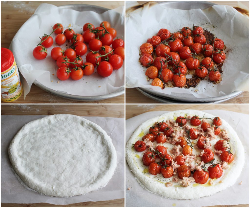 Pizza avec tomates et thon sans gluten - La Cassata Celiaca