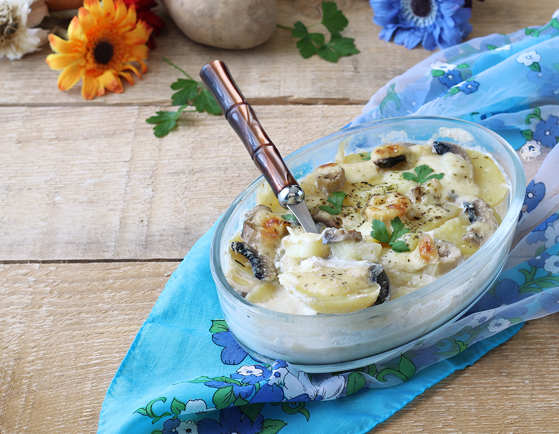 Gratin de pomme de terre et champignons - La Cassata Celiaca