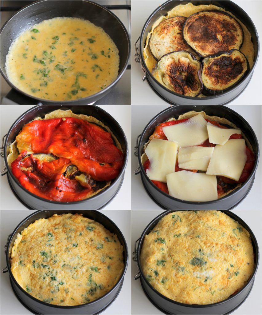 Gâteau d'omelette et de légumes - La Cassata Celiaca
