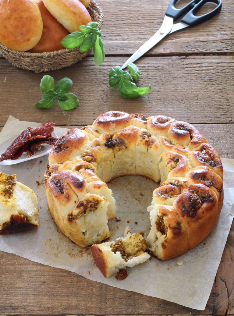 Brioche sans gluten avec pesto et gorgonzola - La Cassata Celiaca