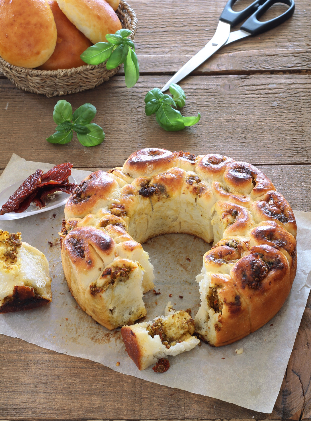 Brioche senza glutine con pesto e gorgonzola - La Cassata Celiaca