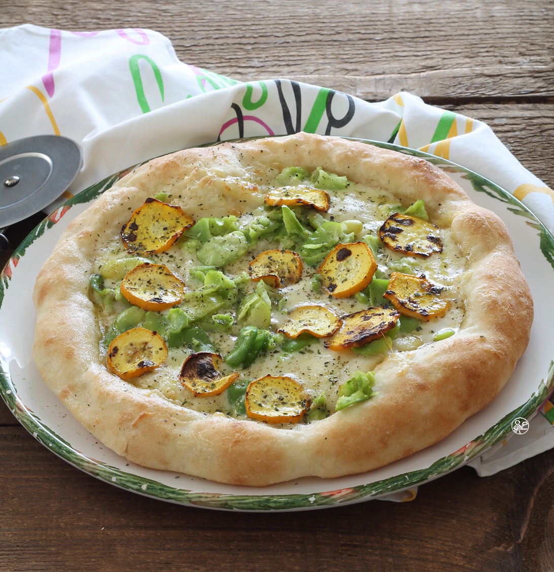 Pizza sans gluten avec fèves vertes et courgettes - La Cassata