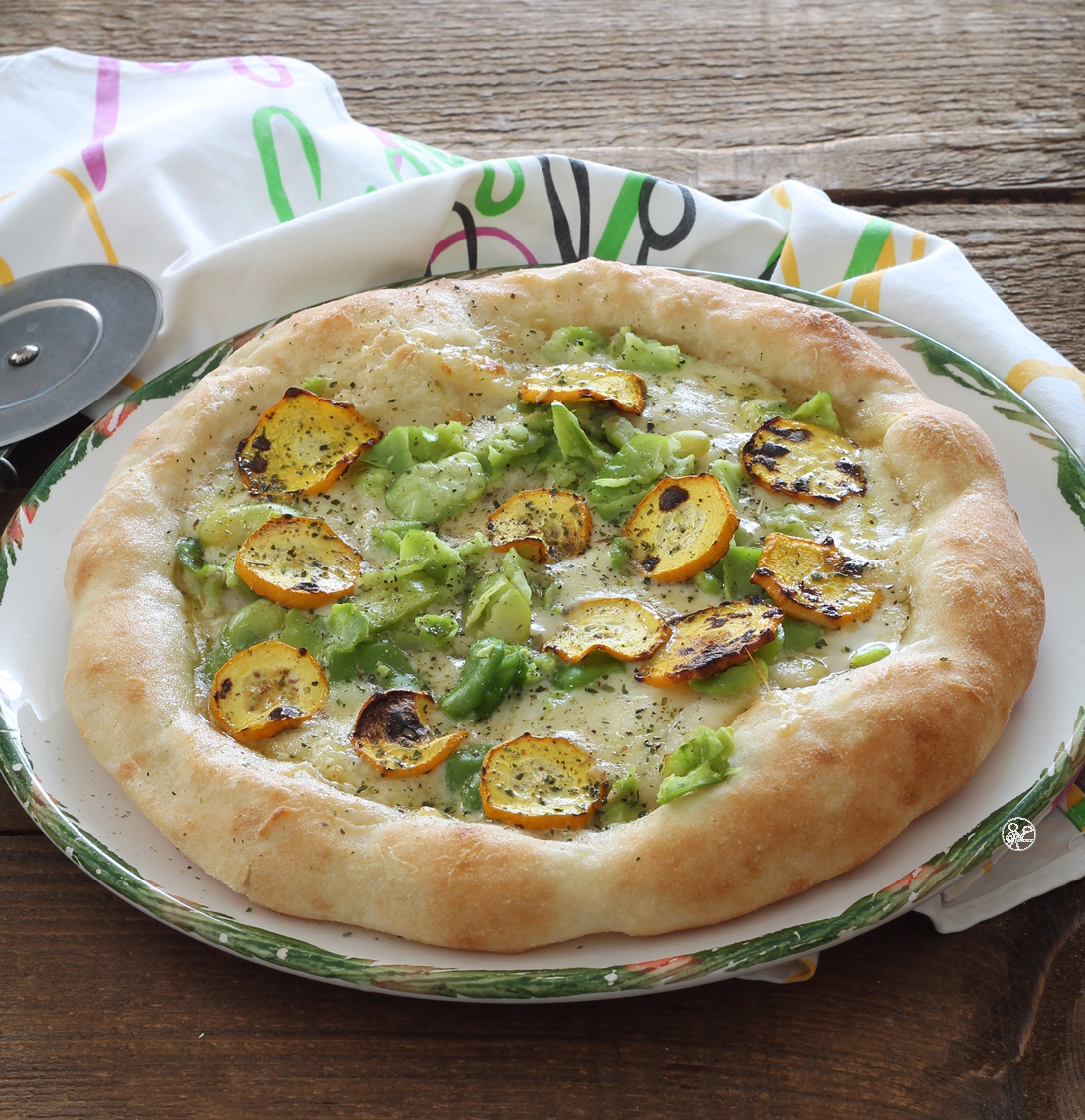 Pizza senza glutine con fave e zucchine - La Cassata Celiaca