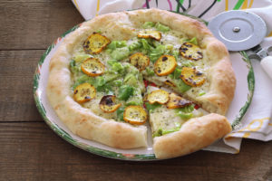 Pizza senza glutine con fave e zucchine - La Cassata Celiaca