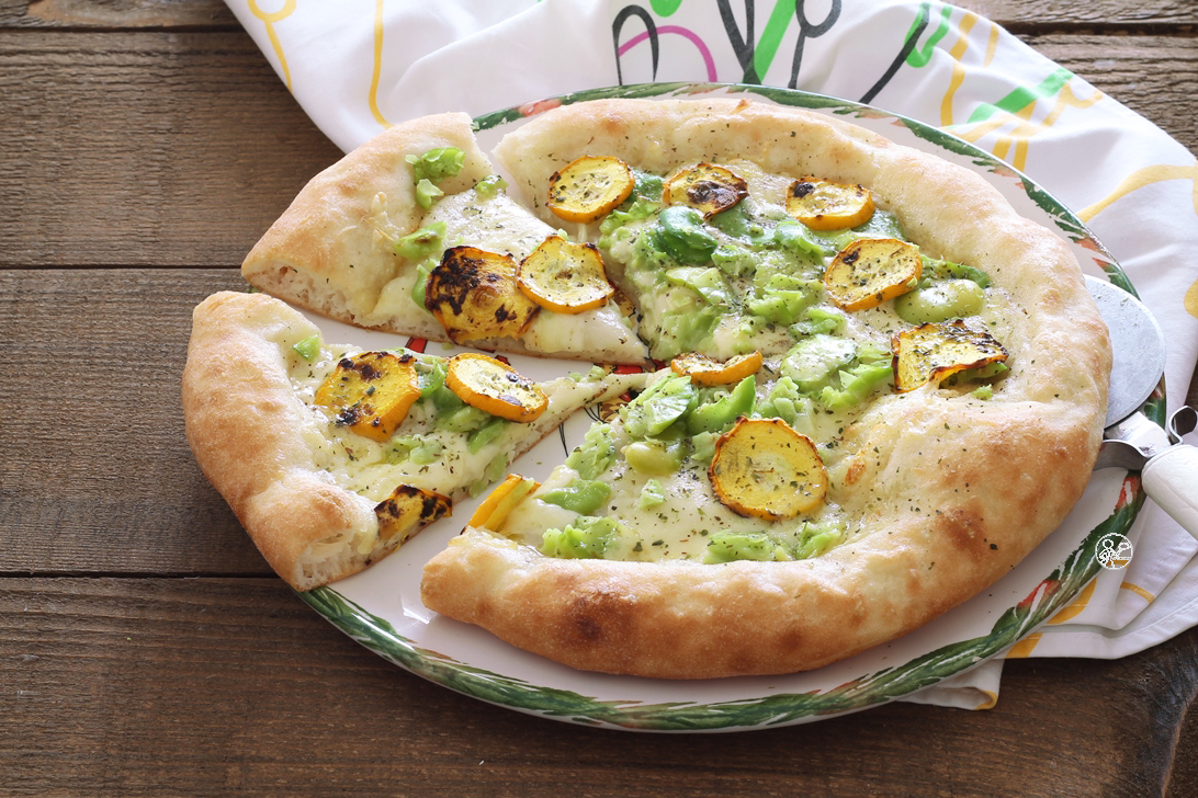 Pizza senza glutine con fave e zucchine - La Cassata Celiaca