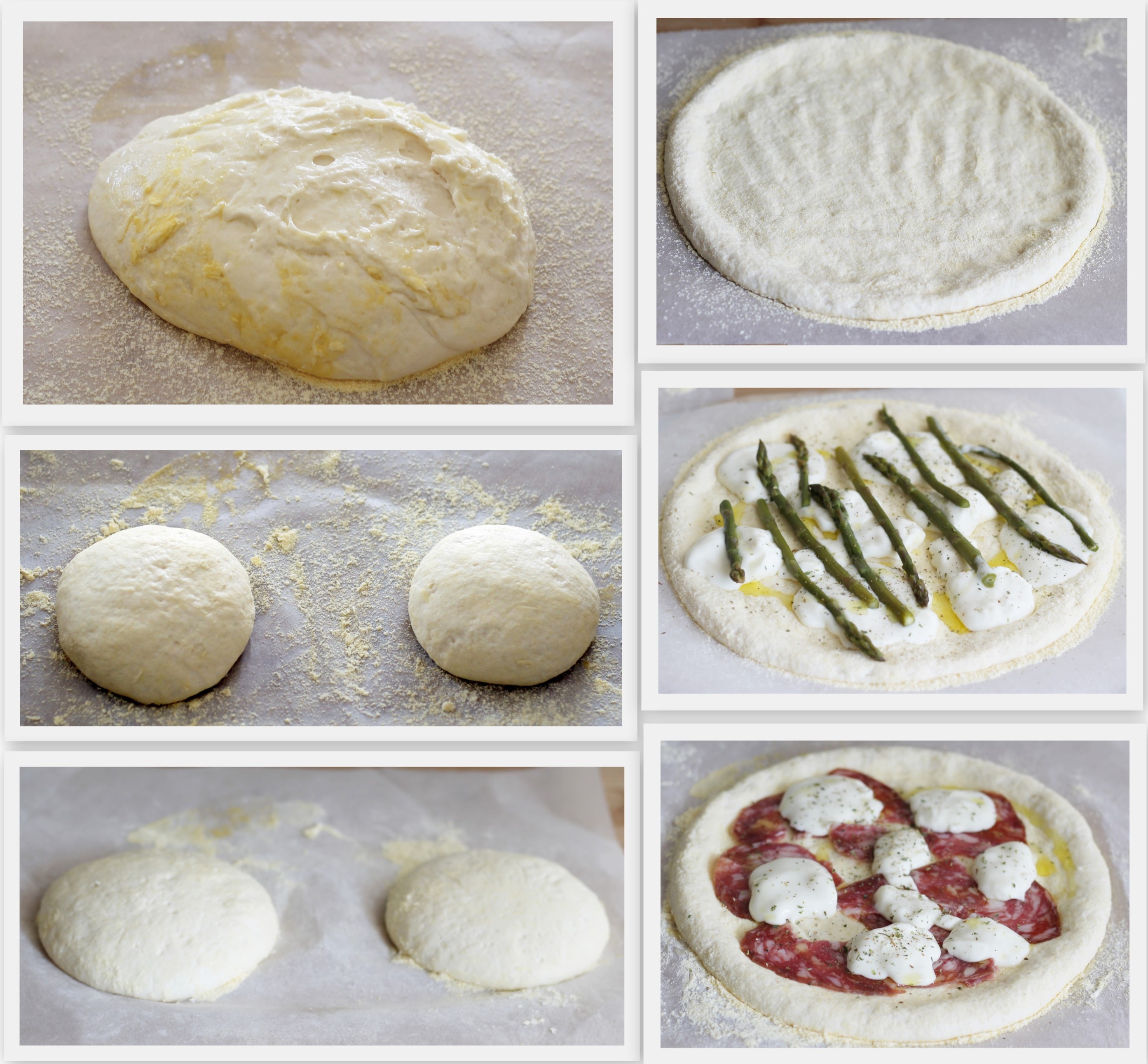 Pizza sans gluten avec stracchino et asperges - La Cassata Celiaca