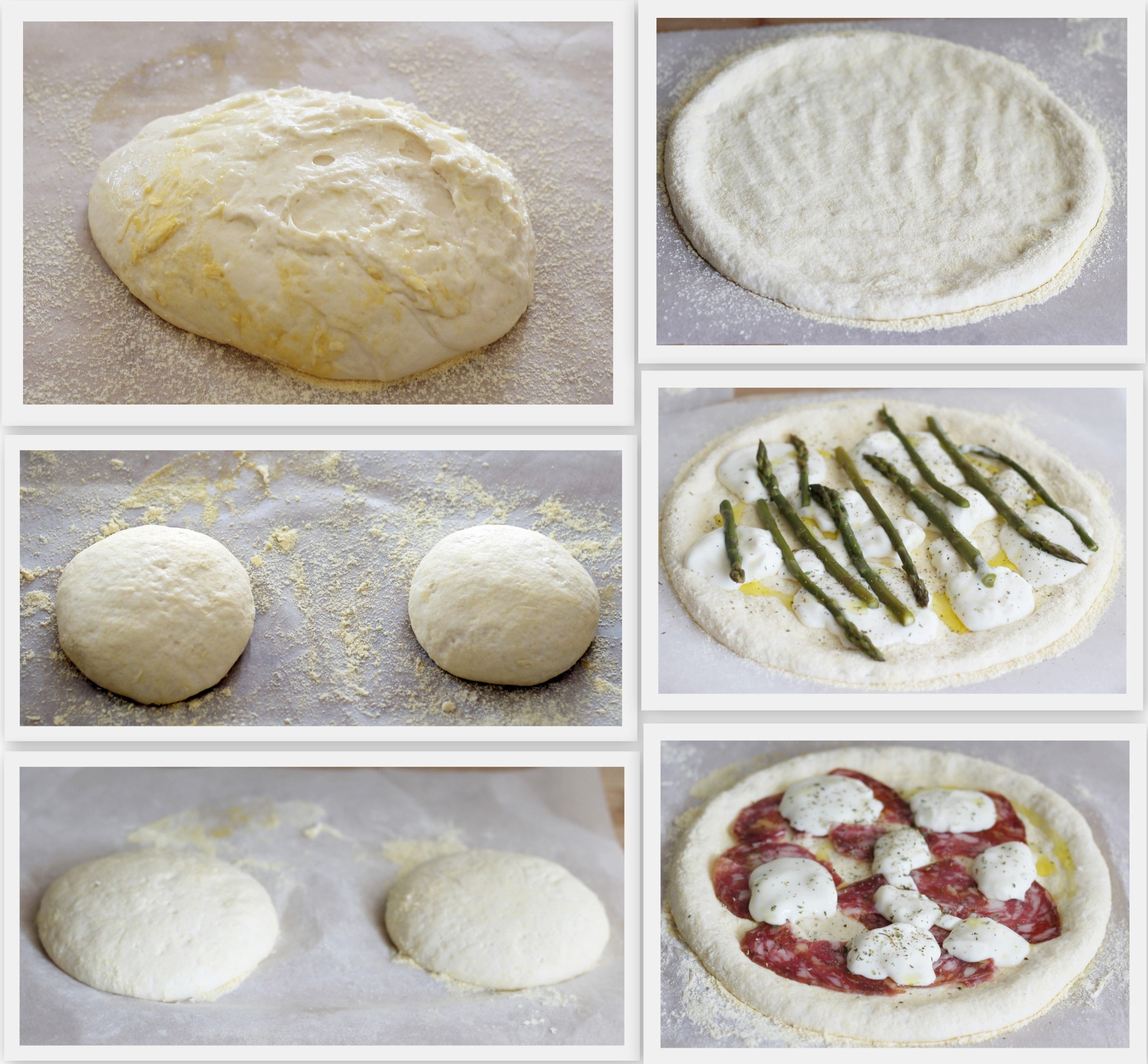 Pizza sans gluten avec stracchino et asperges - La Cassata Celiaca Pizza sans gluten avec stracchino et asperges - La Cassata Celiaca