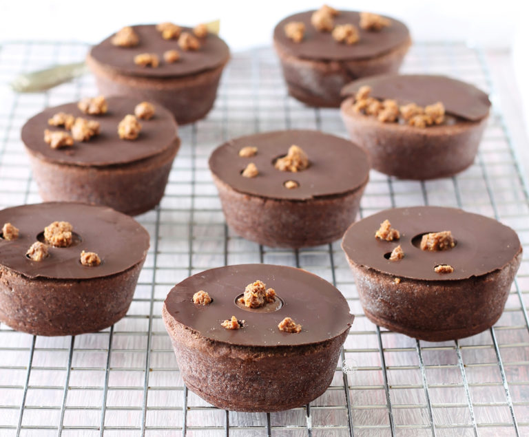 Tartelettes sans gluten au chocolat et noisettes - La Cassata Celiaca