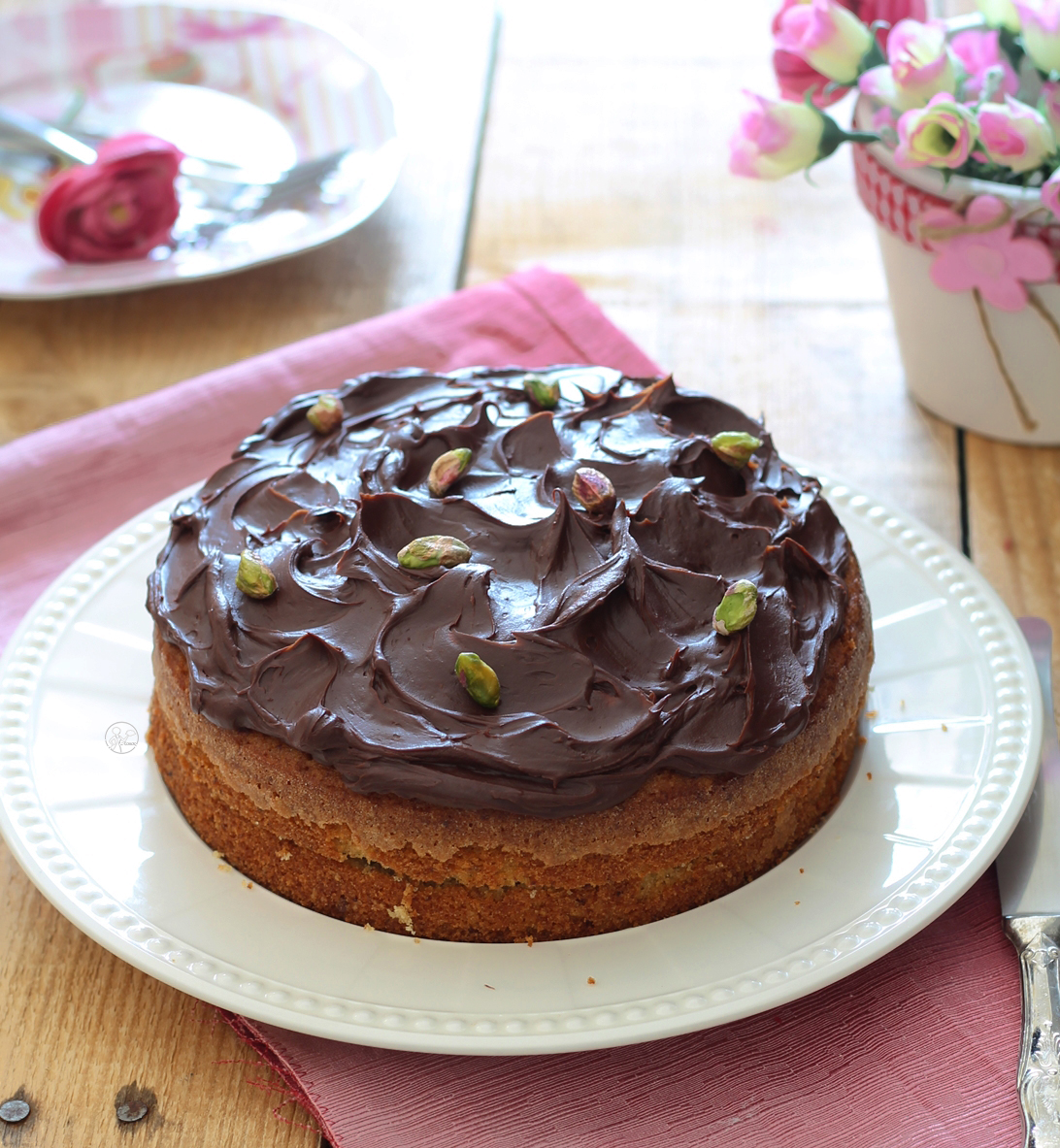 Torta senza glutine al pistacchio e cioccolato - La Cassata Celiaca