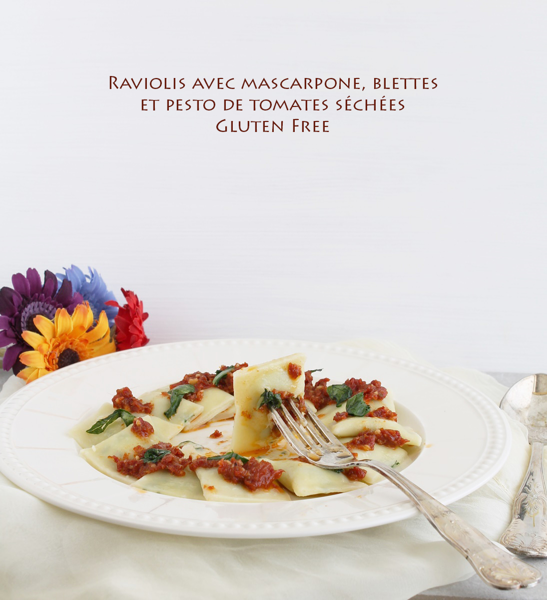 Raviolis sans gluten, avec blettes, mascarpone et tomates séchées - La Cassata Celiaca