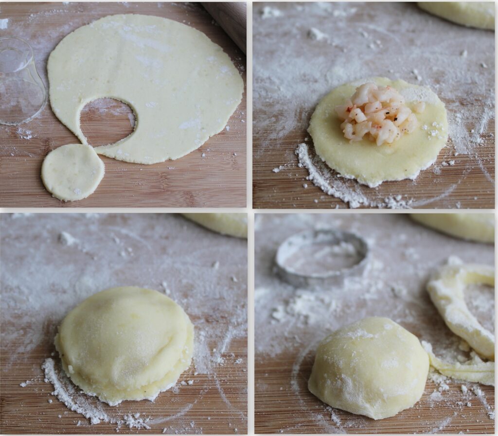 Raviolis de pommes de terre avec ragoût de poisson - La Cassata Celiaca