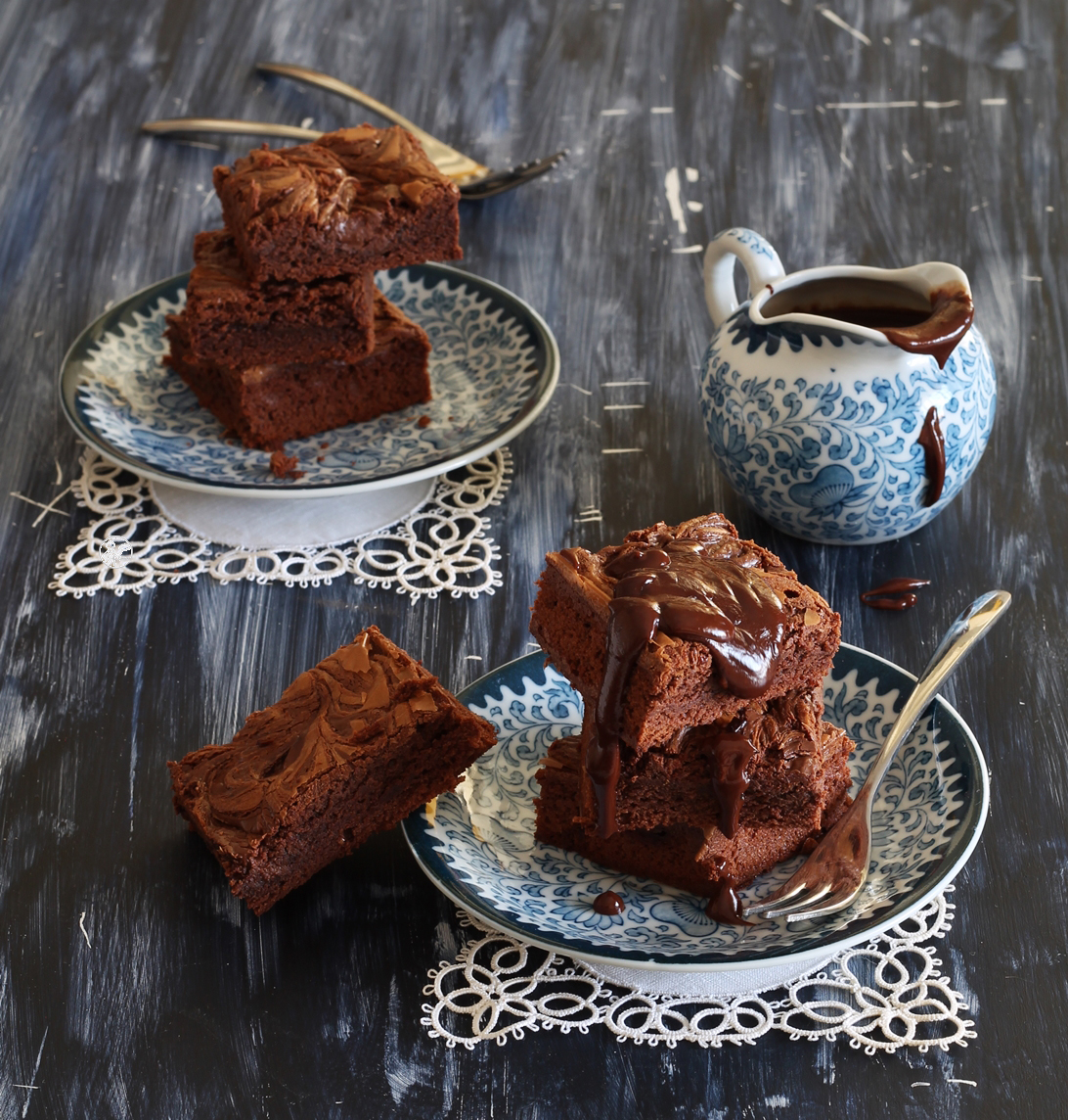 Brownie sans gluten au Nutella - La Cassata Celiaca Brownie sans gluten au Nutella - La Cassata Celiaca